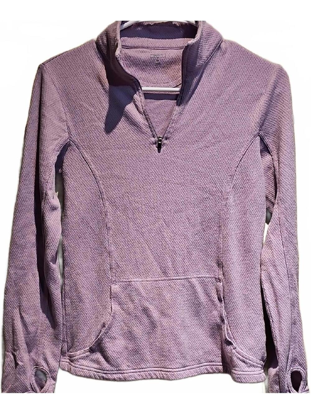 Gap Body Purple Quarter Zip With Pocket And Thumbholes Size XS